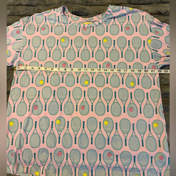 Shady Lady Tennis Print Shorts Pajama Set - Picture 6 of 10